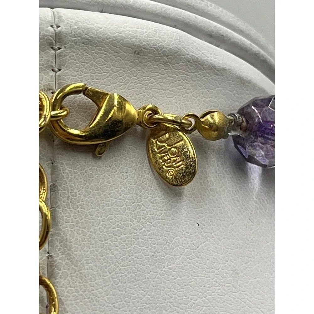 Joan Rivers Purple Aurora Borealis Faceted‎ Crystal Beaded 32